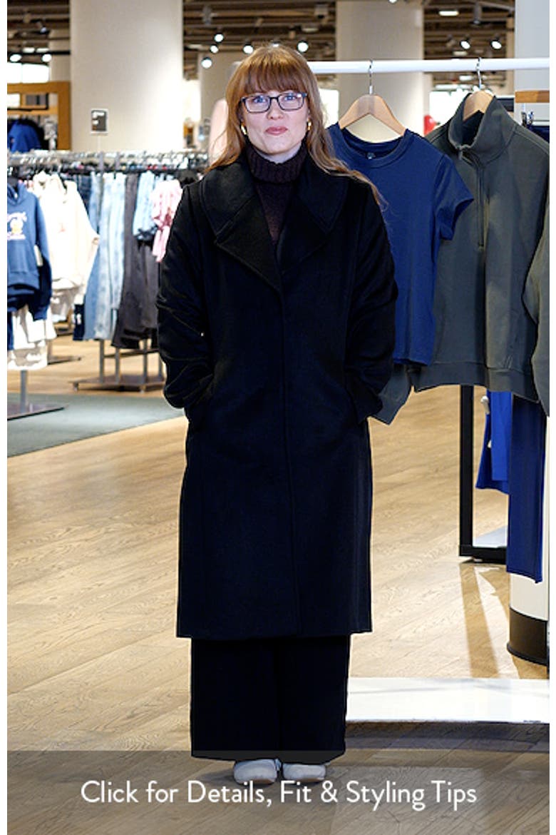 Oversize Collar Wool Blend Coat video