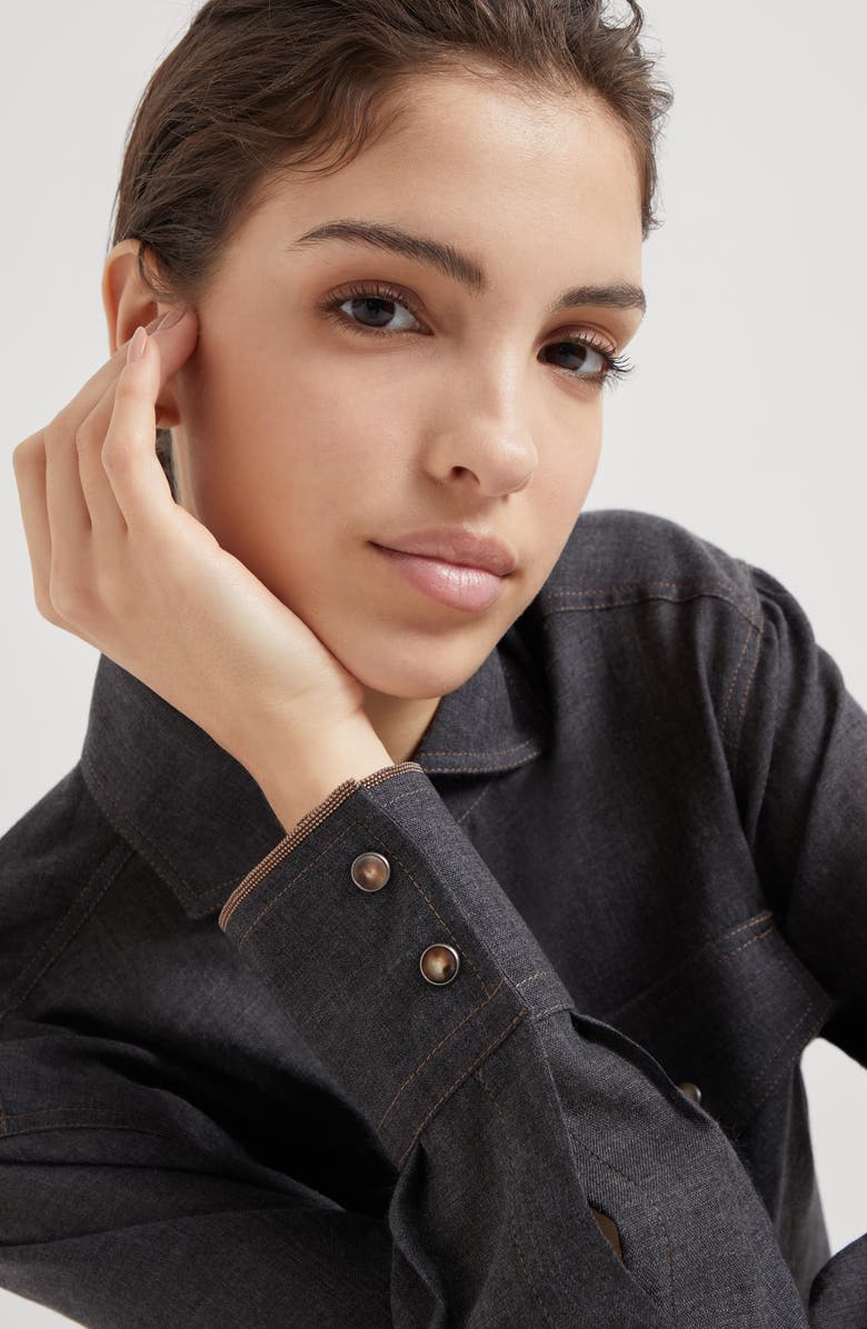 Brunello Cucinelli Organza shirt, Alternate, color, 