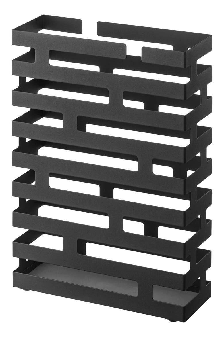 Rectangle Umbrella Stand, Main, color, BLACK
