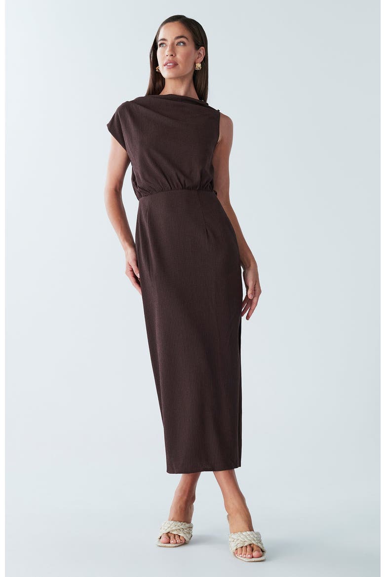 Alias Midi Dress, Alternate, color, Chocolate