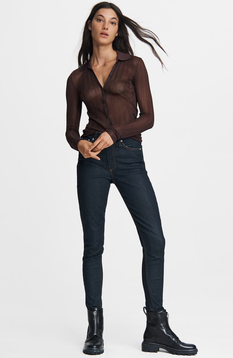 rag & bone Pacey Sheer Cardigan, Alternate, color, 