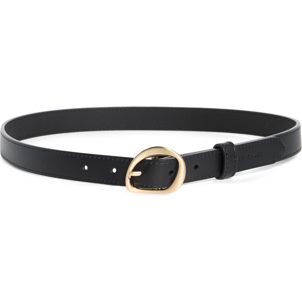Ted Baker London Leather Belt in Black at Nordstrom Rack, Size Large