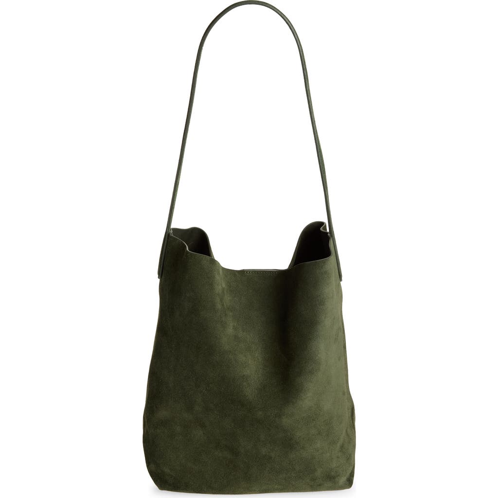 Mansur Gavriel Everyday Cabas Suede Hobo Bag In Green