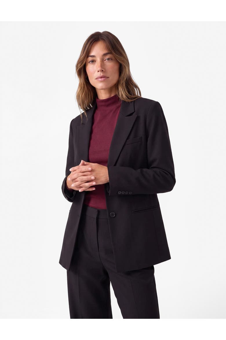 Blazer Jacket, Alternate, color, BLACK