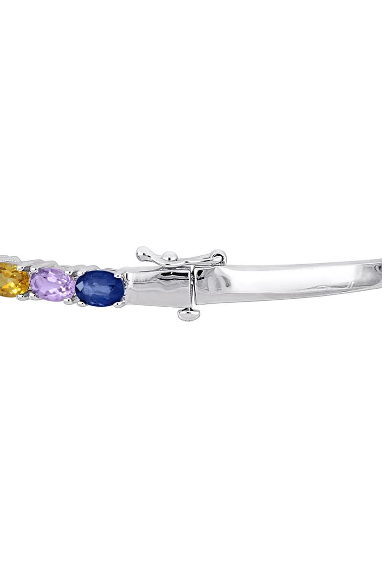 Julianna B. Multi-Gem Half Tennis Bangle Sterling Silver, Alternate, color,