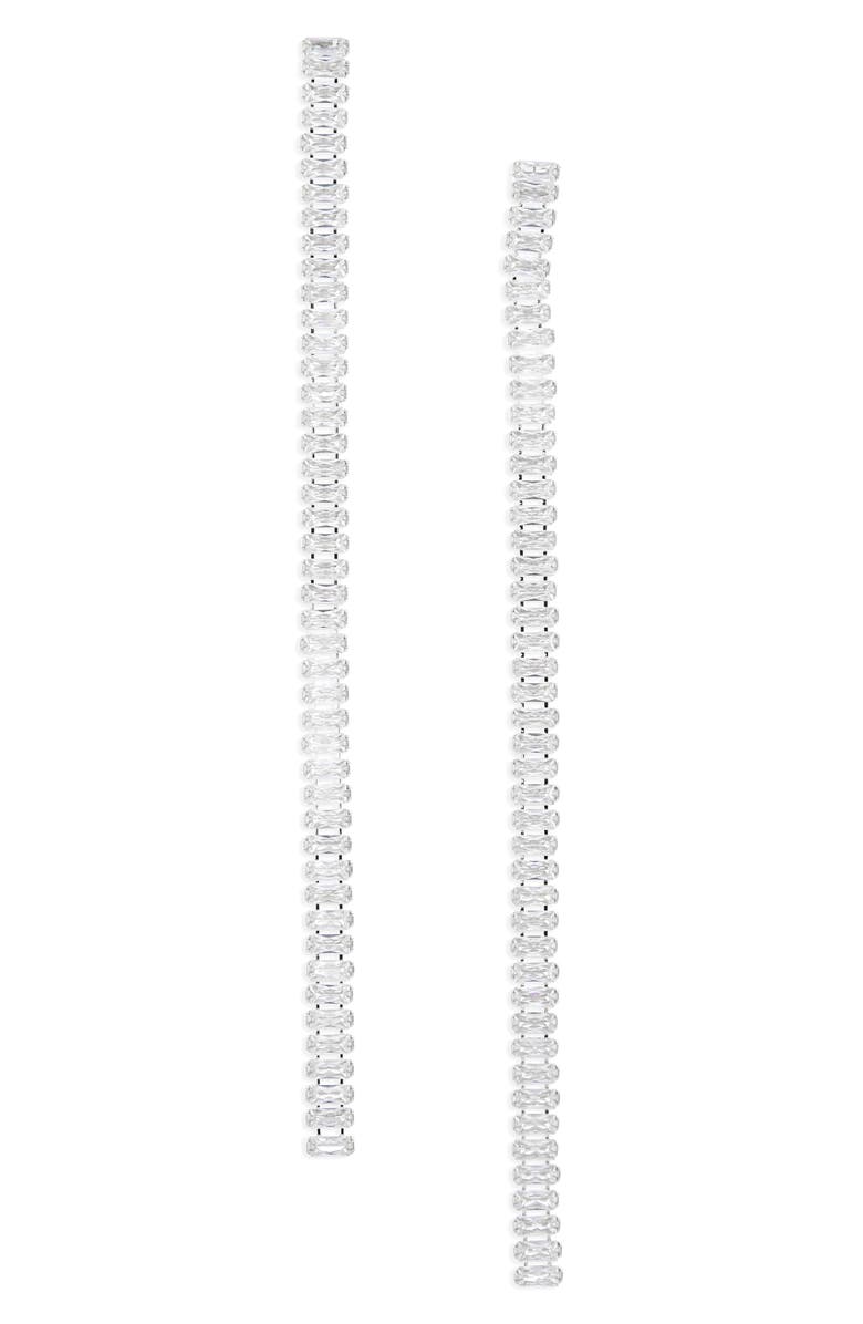 Tasha Baguette Crystal Linear Drop Earrings, Main, color,