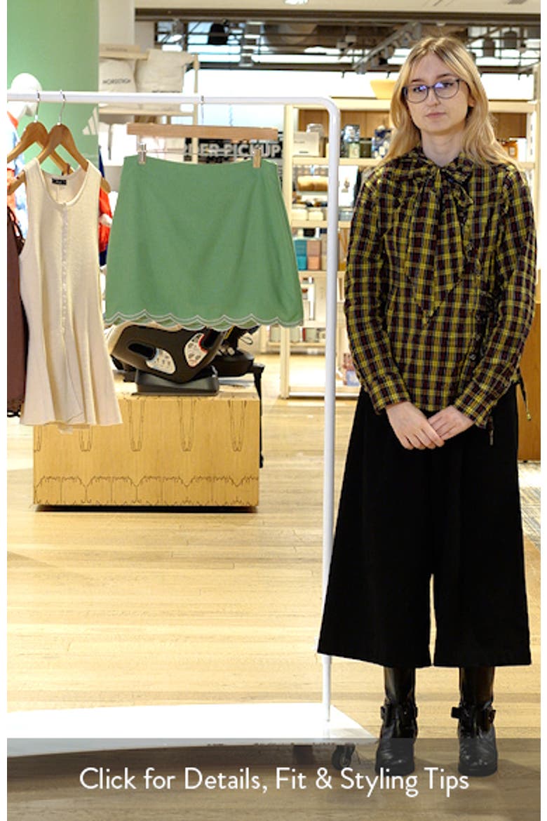 Muro Scalloped Hem Linen Blend Skirt video