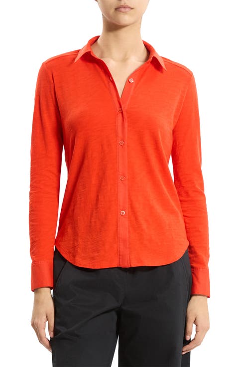 Riduro C.Nebulous Organic Cotton Slub Long Sleeve Button-Up Shirt