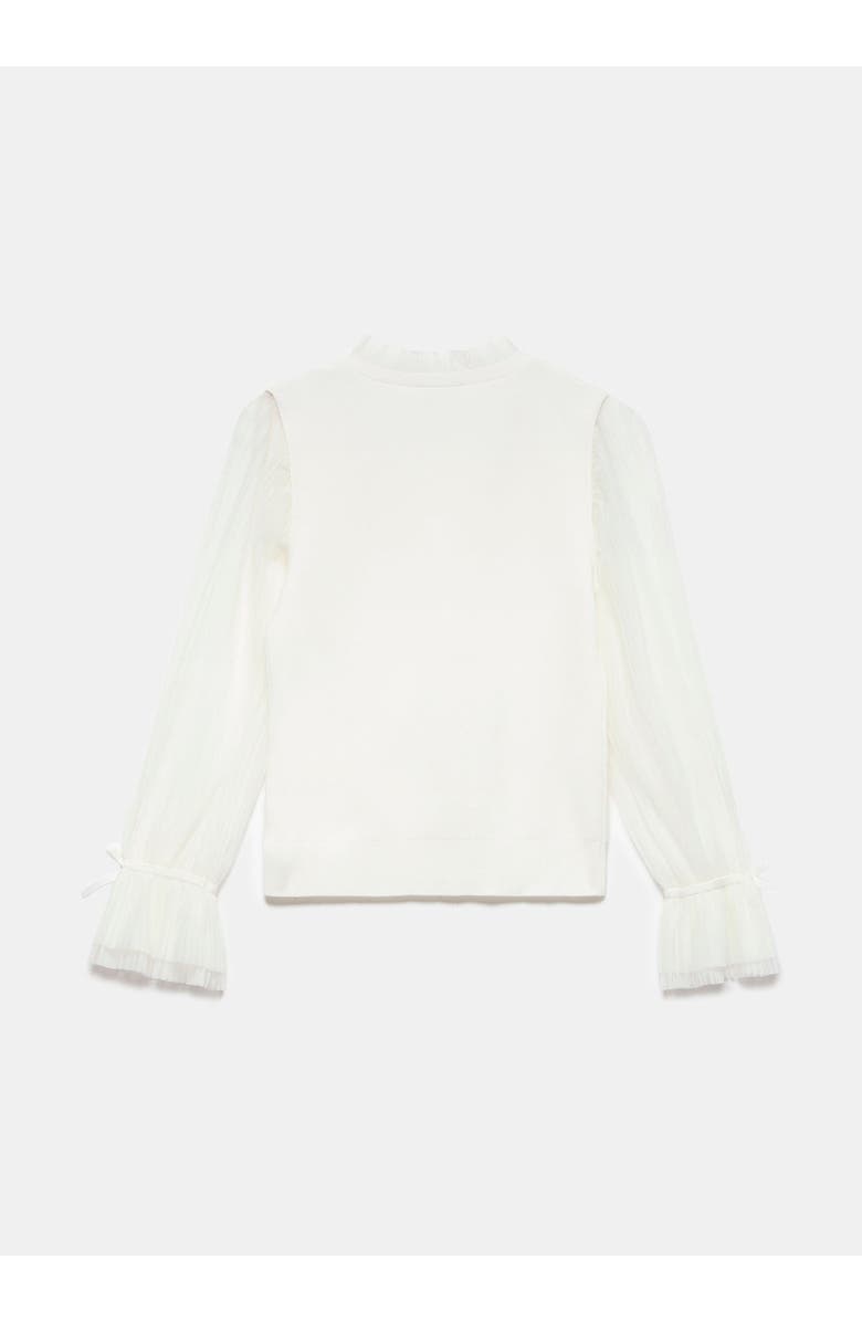 MINT VELVET Sheer Sleeve Cardigan, Alternate, color, Ivory