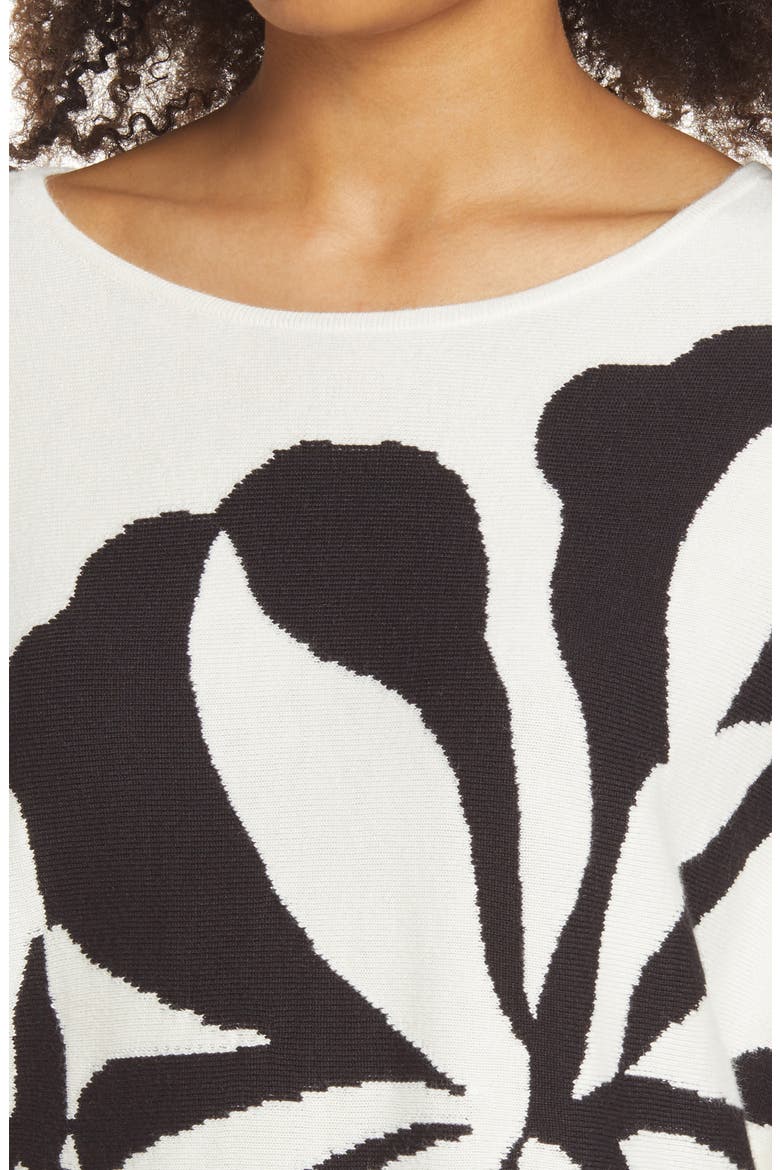 Hibiscus Hideaway Sweater, Alternate, color, COCONUT