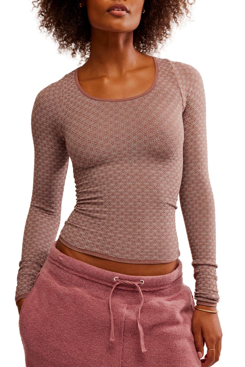 Love Letter Long Sleeve Knit Top, Main, color, SHAVED CHOCOLATE