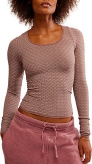 Free People Love Letter Long Sleeve Knit Top
