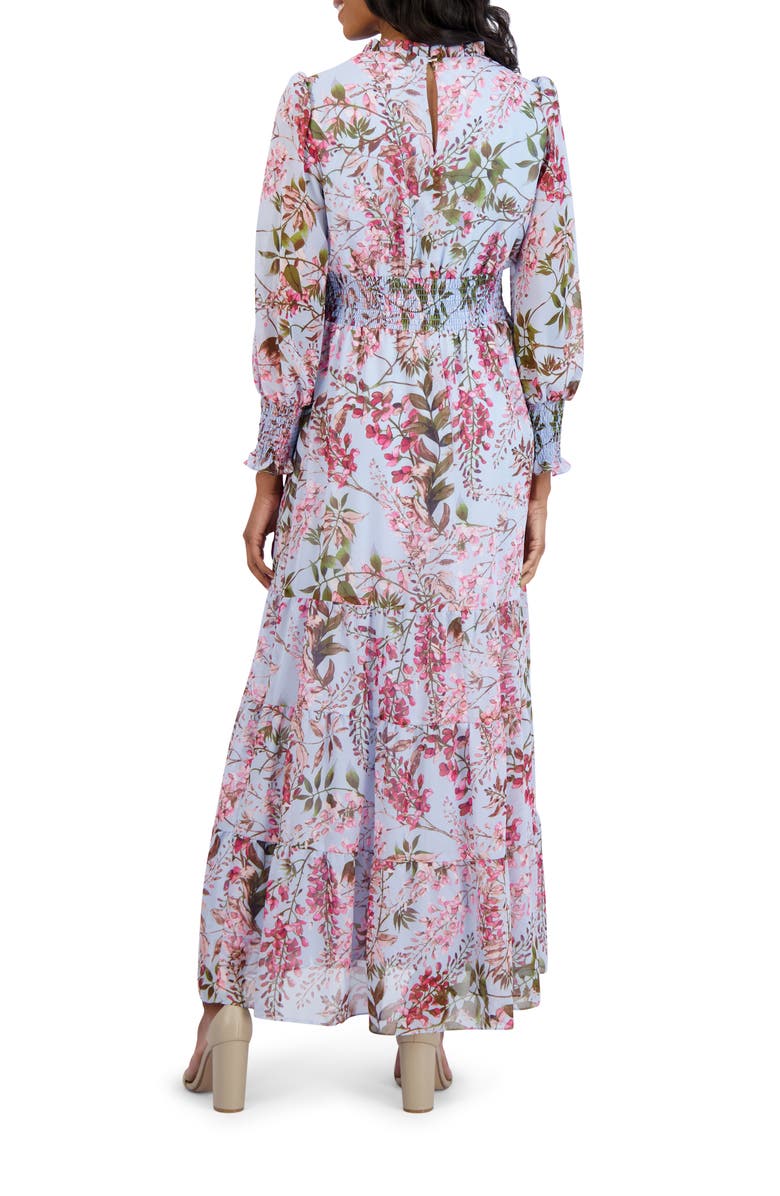 Julia Jordan Floral Long Sleeve Tiered Dress, Alternate, color, 