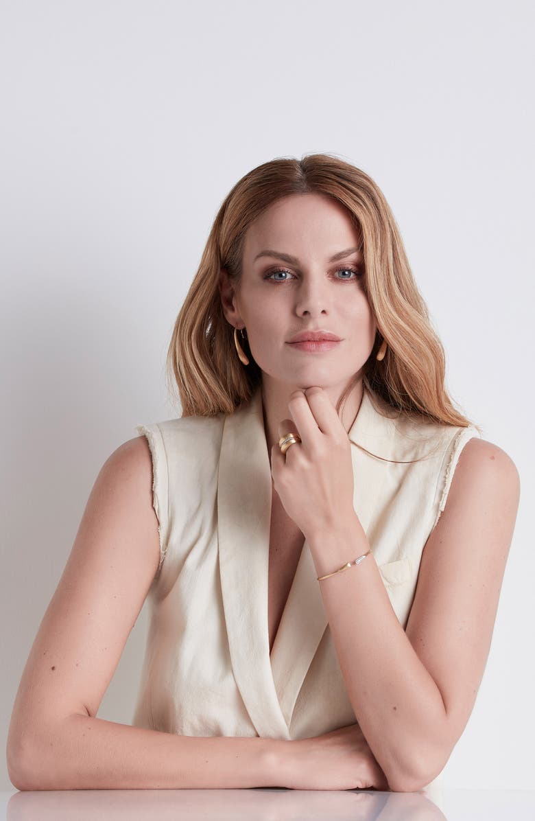 Marco Bicego Lucia 18K Yellow Gold & Diamond Kissing Cuff, Alternate, color,