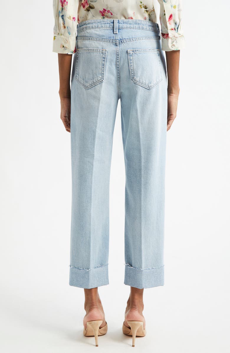L'AGENCE Maribel High Waist Cuff Straight Leg Jeans, Alternate, color, Fontana