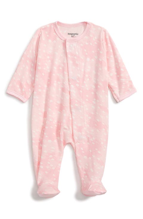 Pink Doeskin Magnetic Footie (Baby)
