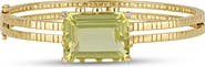 Bony Levy 18K Gold Iris Lemon Quartz & Diamond Bangle Bracelet