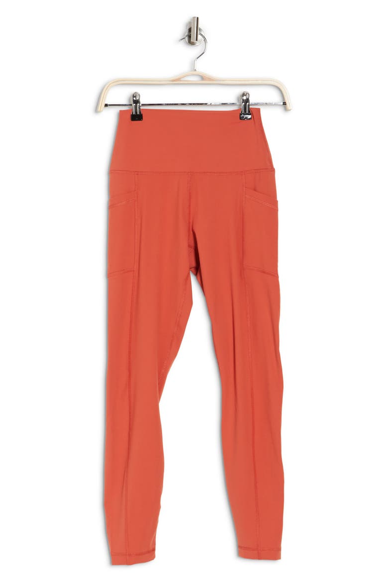 Superflex High Rise Elastic Free Pocket Ankle Leggings, Alternate, color, BURNISHED SUNSET