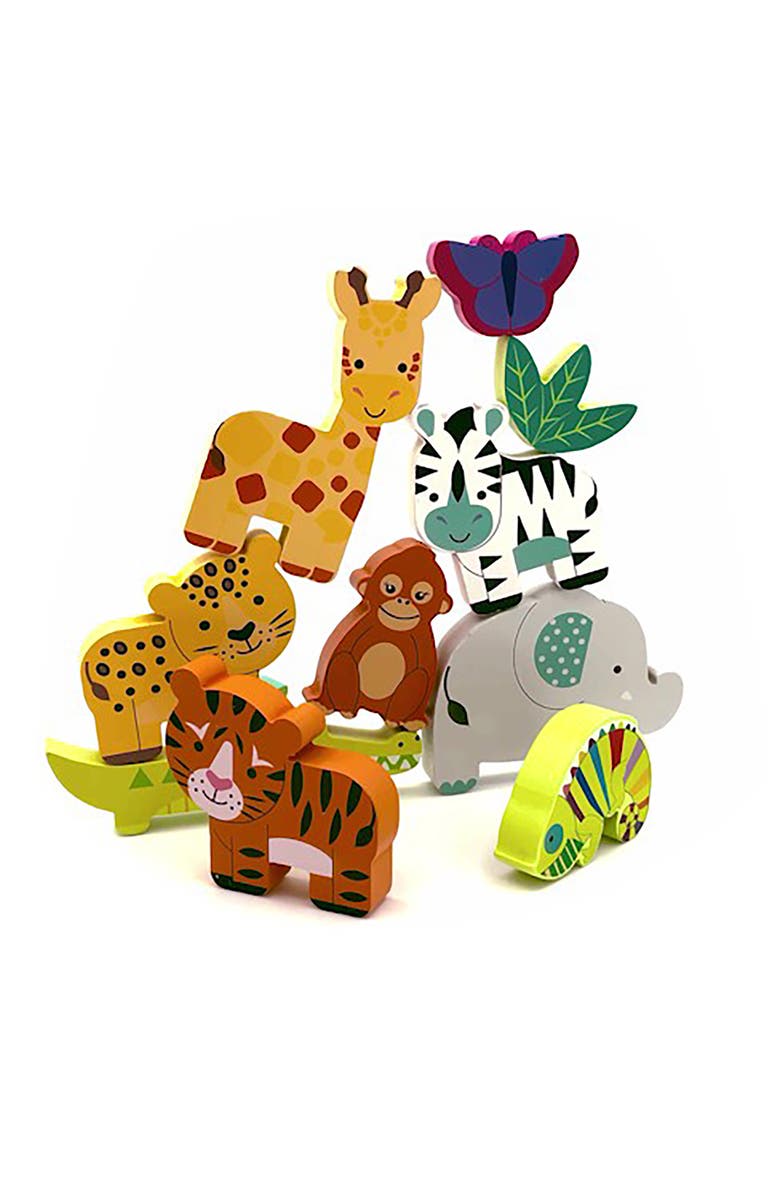 ORANGE TREE TOYS Jungle Animals Stacking, Developmental Toy, Kids Ages 1+, Alternate, color, Multicolored