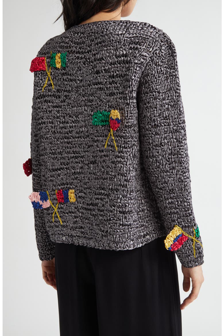 Promenade Crochet Cardigan, Alternate, color, GREY MULTI