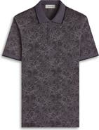 Bugatchi Three Button Floral Print Button-Up Shirt