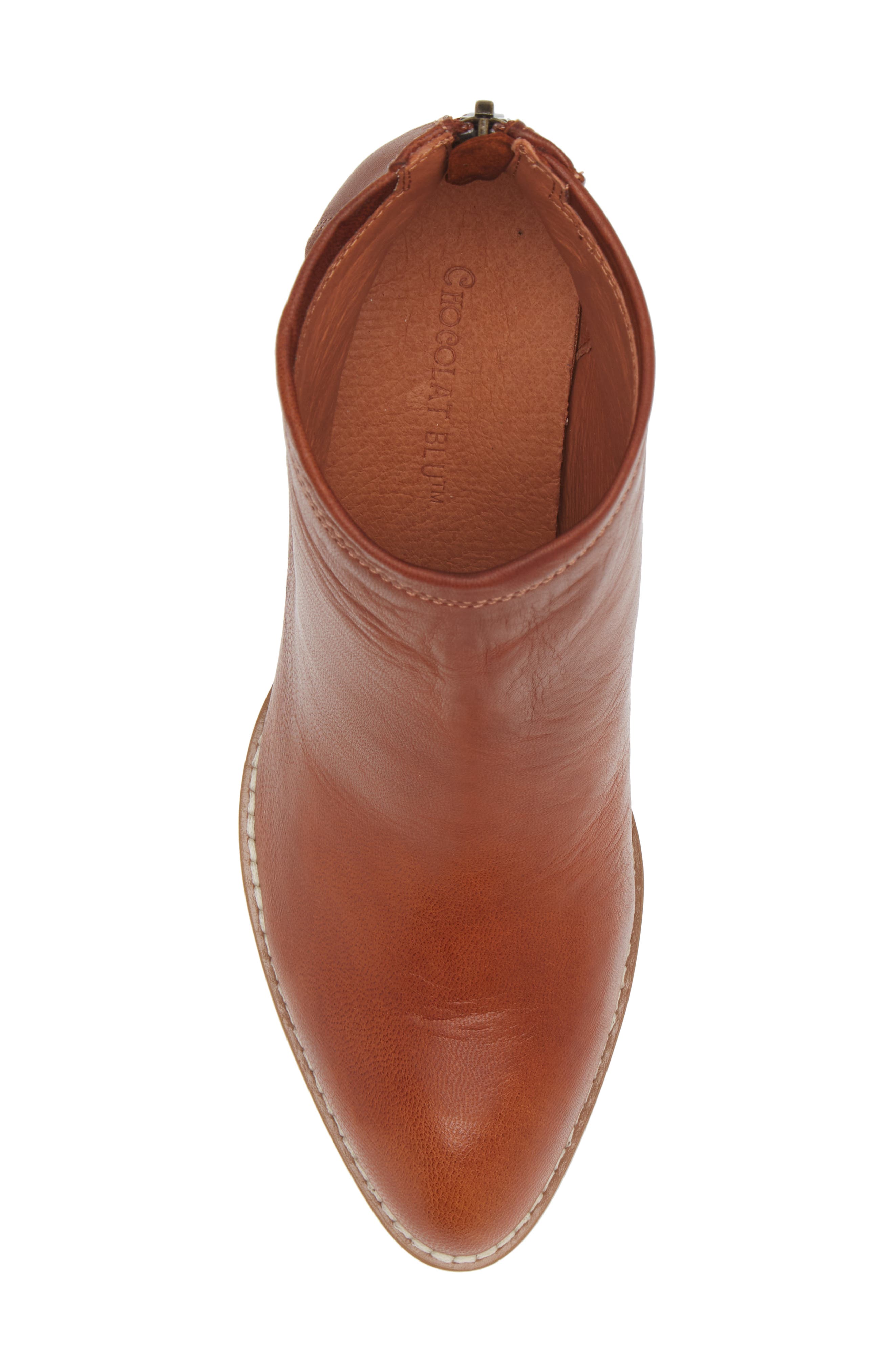 Chocolat Blu Alanna Bootie, Alternate, color, Brown Leather