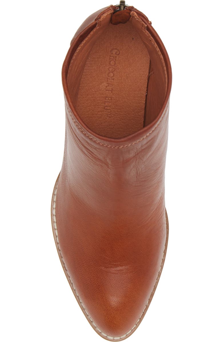 Chocolat Blu Alanna Bootie, Alternate, color, Brown Leather