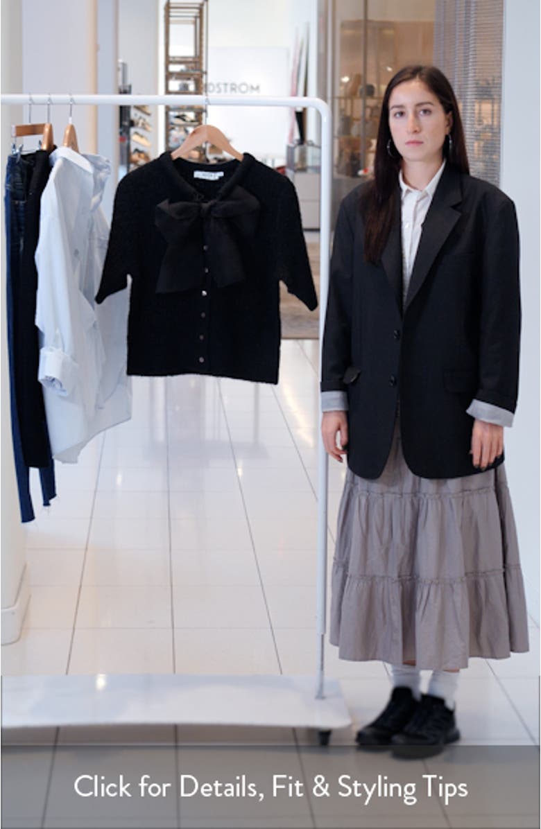 Organza Bow Mixed Media Sweater, sales video thumbnail