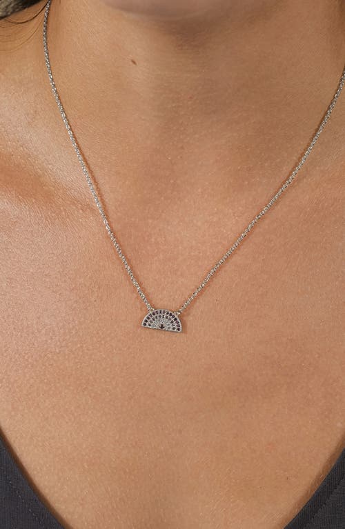 Sterling Forever Shades Of Rainbow Cubic Zirconia Pendant Necklace In Silver
