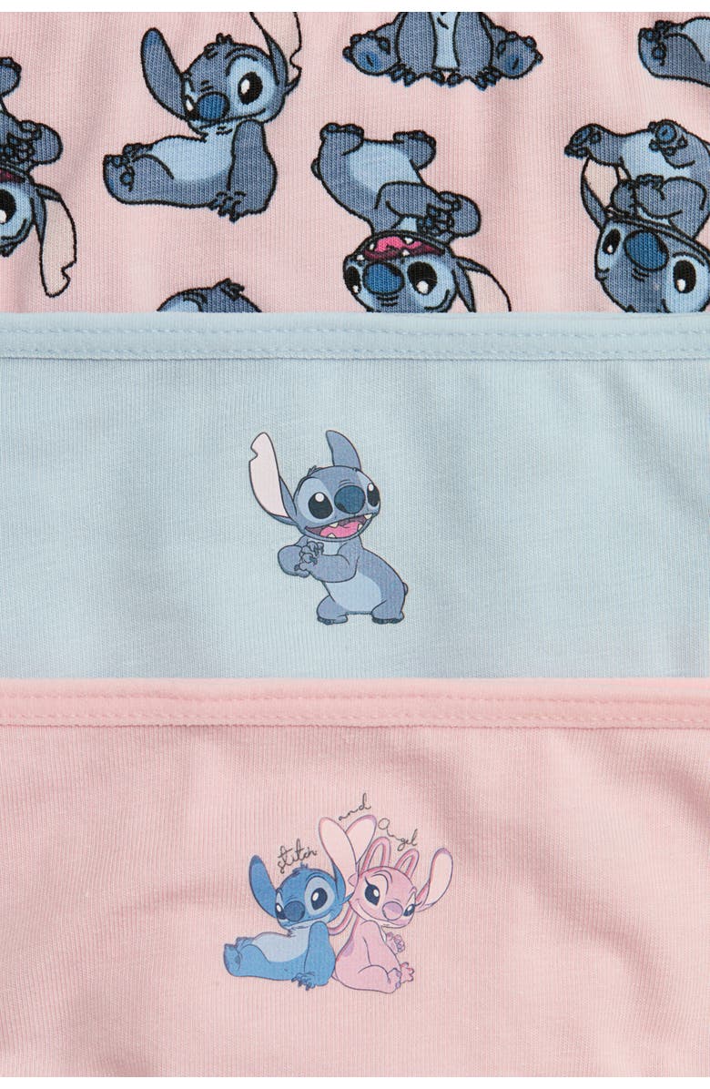 H&M 7-pack cotton briefs, Alternate, color, Light Pink/Lilo & Stitch