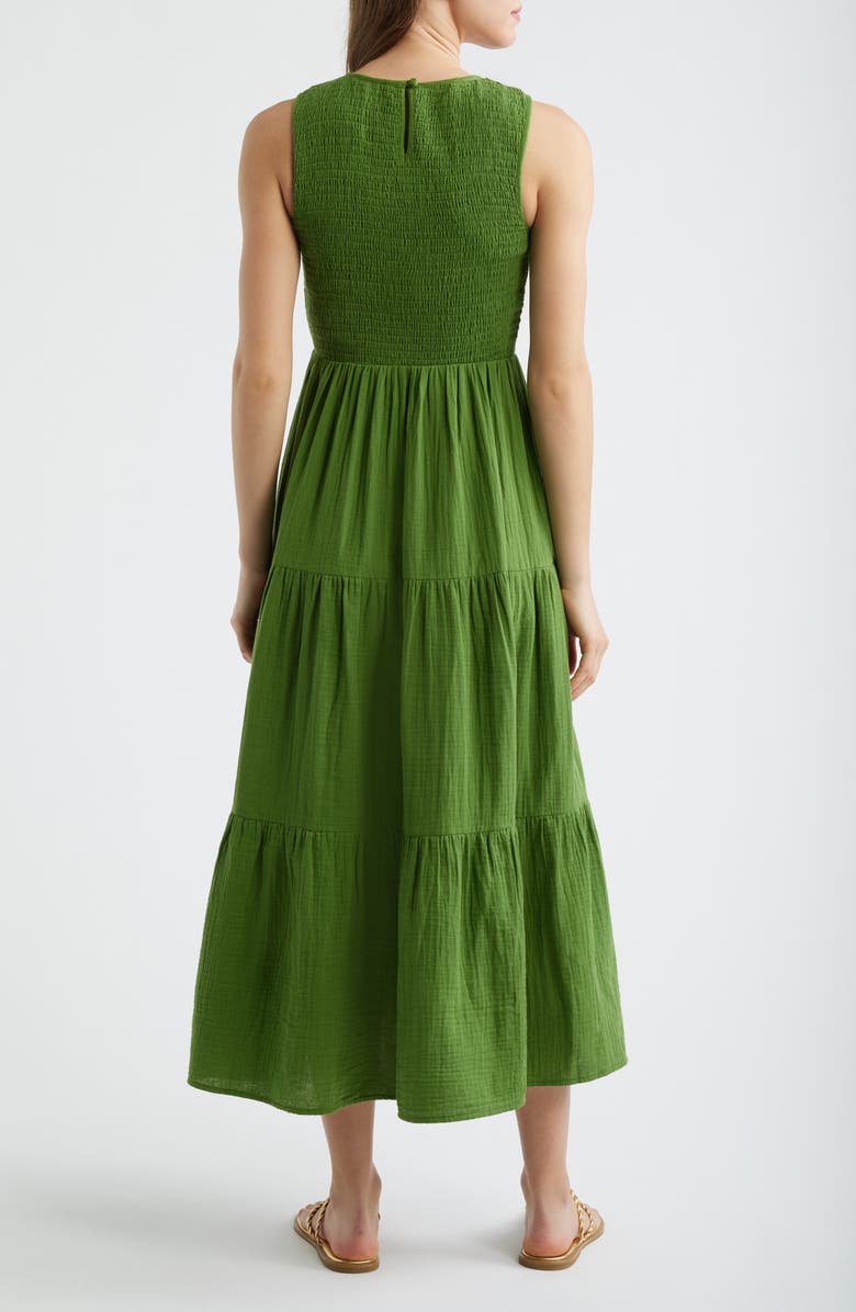 Nobody's Child Charlie Smocked Sleeveless Maxi Dress, Alternate, color, Green