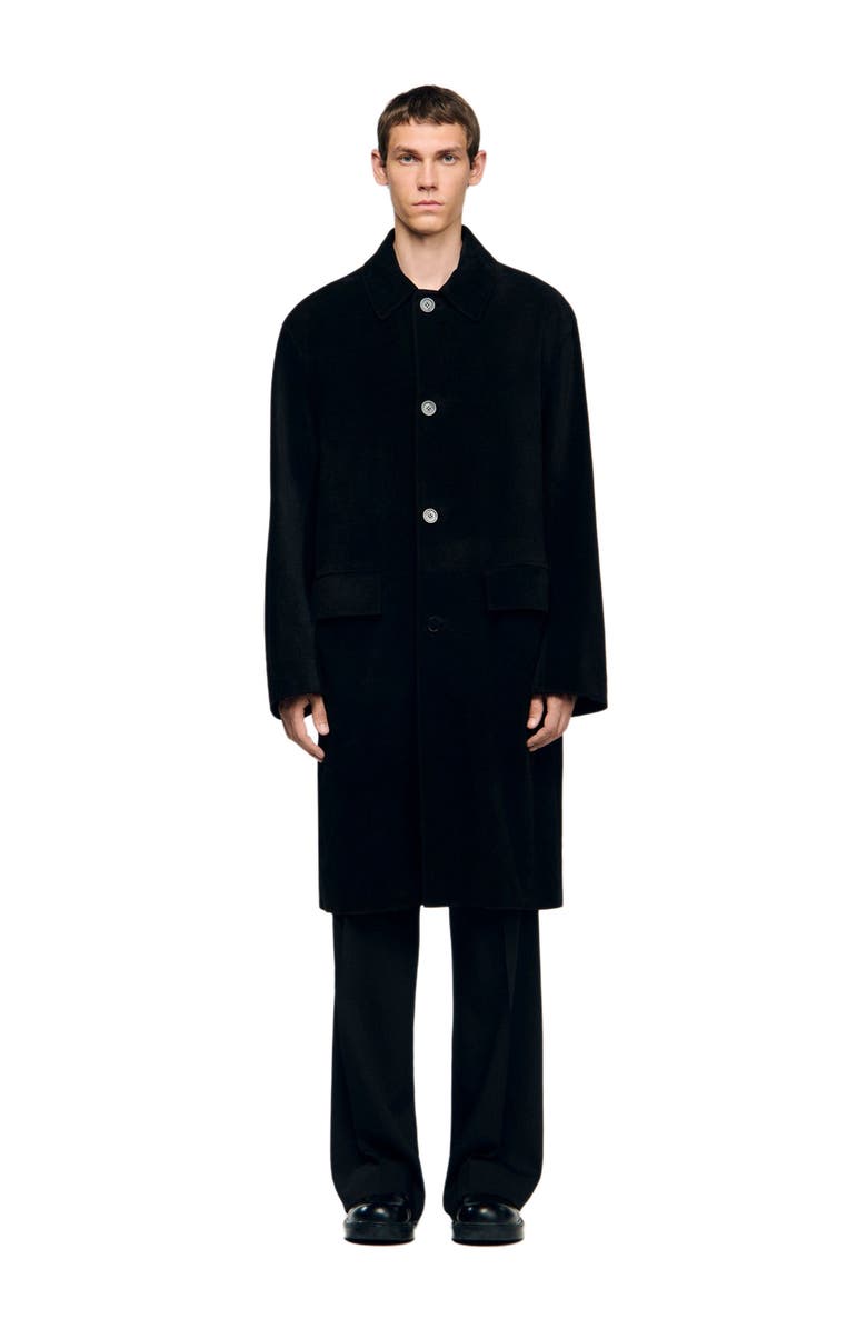 SANDRO Oversized coat with wing collar, Alternate, color,