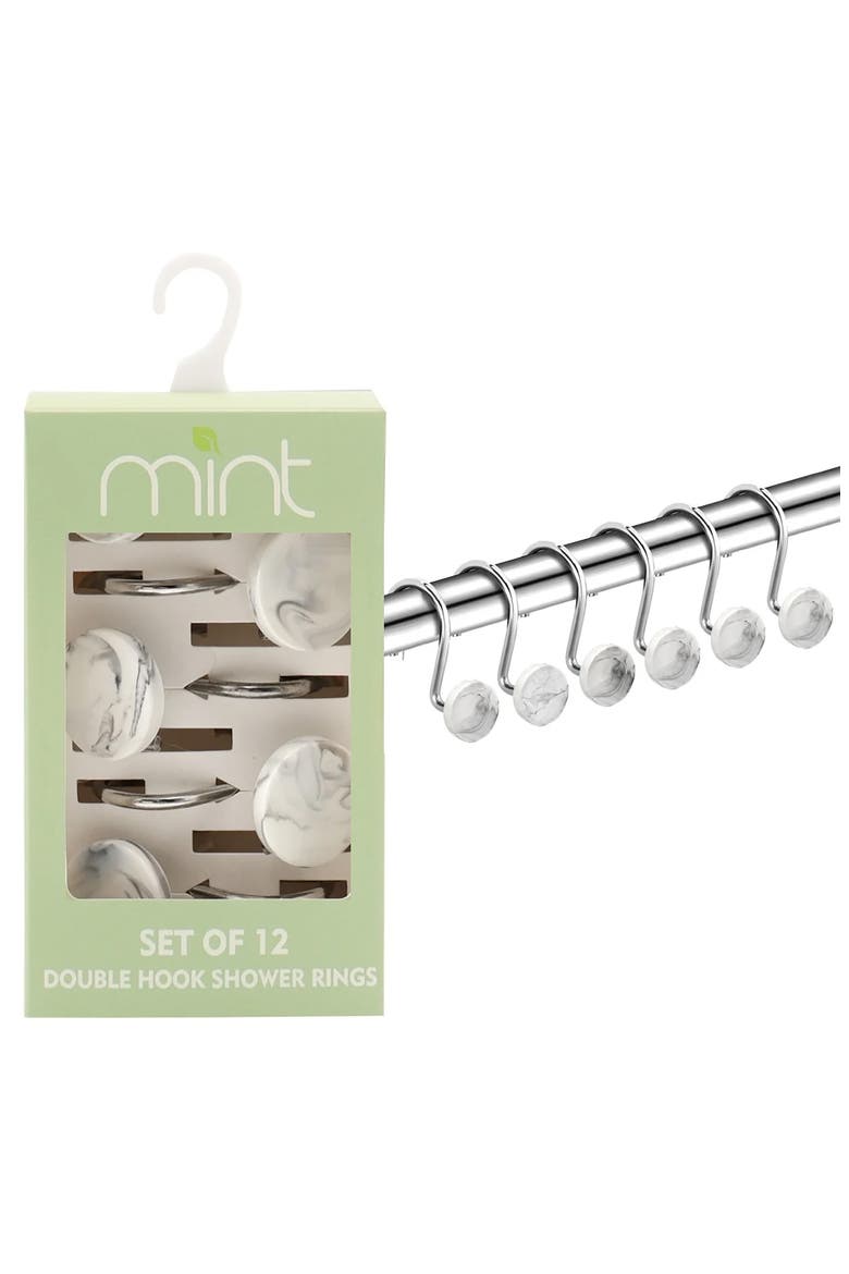 12-Piece Decorative Shower Curtain Rings Set, Alternate, color, N/A