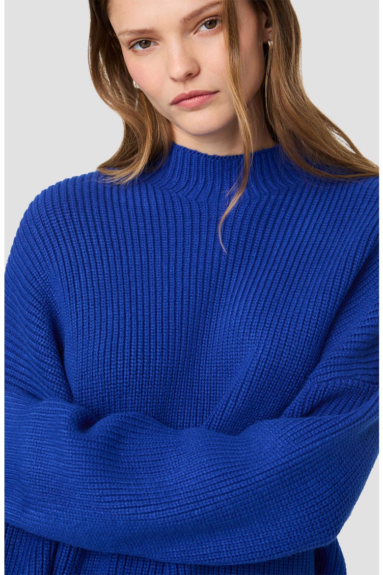 Babysoft Mock Neck Ribbed Sweater, Alternate, color, BRISK BLUE