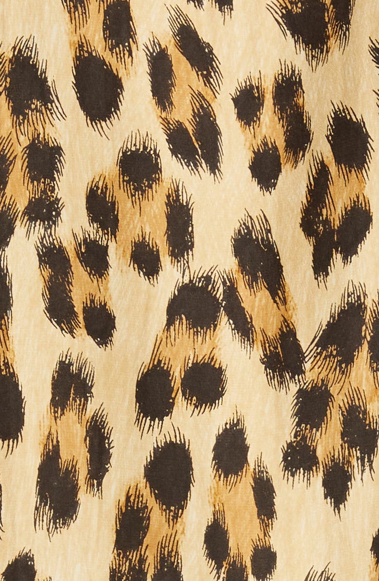 VISVIM Leopard Print Short Sleeve Silk Camp Shirt, Alternate, color,