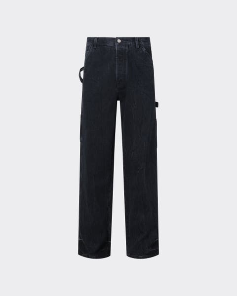 le PÈRE Straight Leg Black Jeans