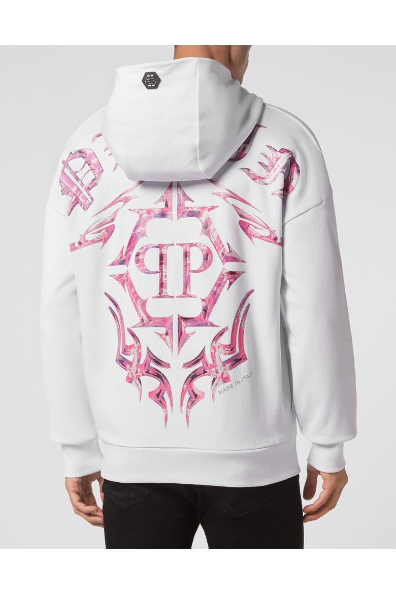 Hooded Sweatshirt Chrome Men, Alternate, color, white