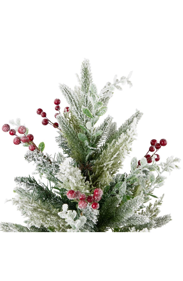 Northlight Flocked Balsam Pine Artificial Mini Christmas Tree in Burlap Base - 24" - Unlit, Alternate, color, Green