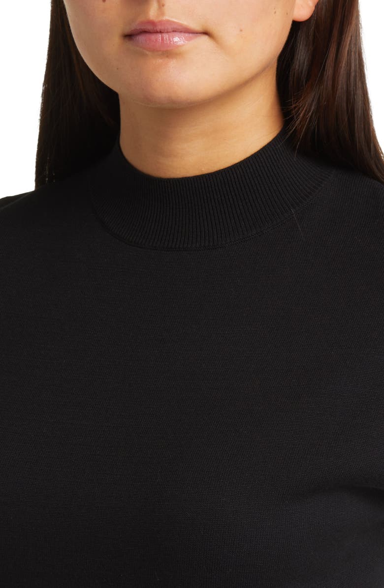Open Edit Mock Neck Rib Sweater, Alternate, color,