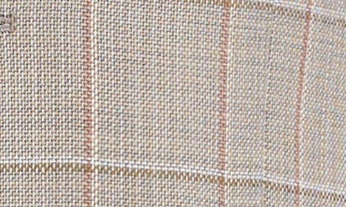 Cricketeer Tan Windowpane Check Wool Blend Blazer In Tan