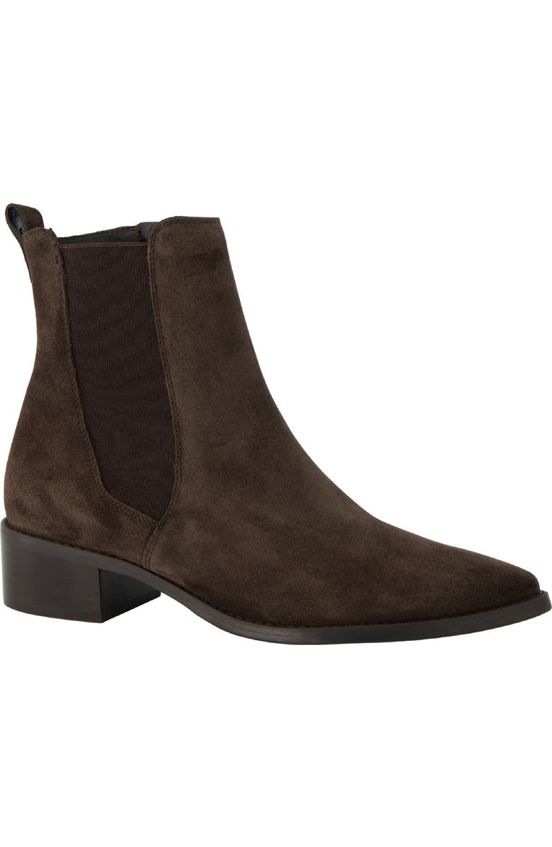 Paul Green Celina Pointed Toe Bootie, Main, color, Mocca Soft Suede