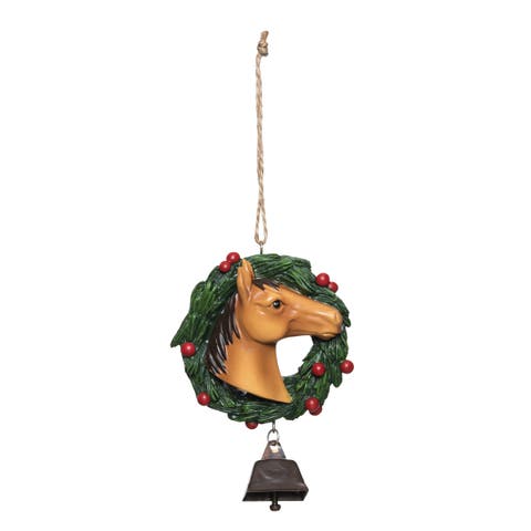 Horse With bell Christmas Tree Ornament