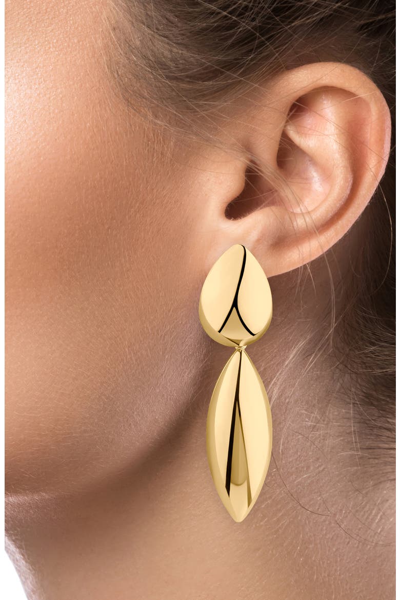 Elongated Marquise Drop Earrings (Nordstrom Exclusive), Alternate, color, GOLD