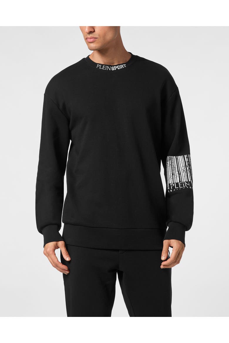 Sweatshirt Ls Barcode Men, Main, color, black