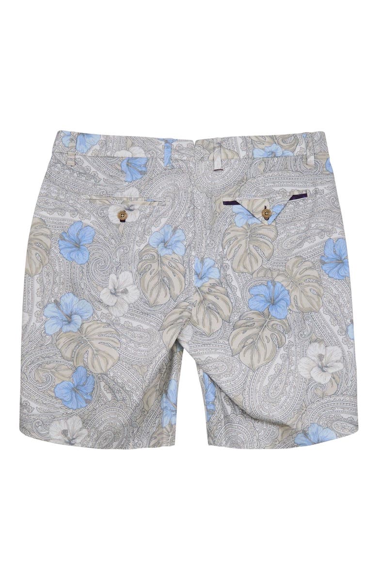Lords of Harlech Tropical Paisley Mens Flat Front Short, Alternate, color, Tropical Paisley Natural