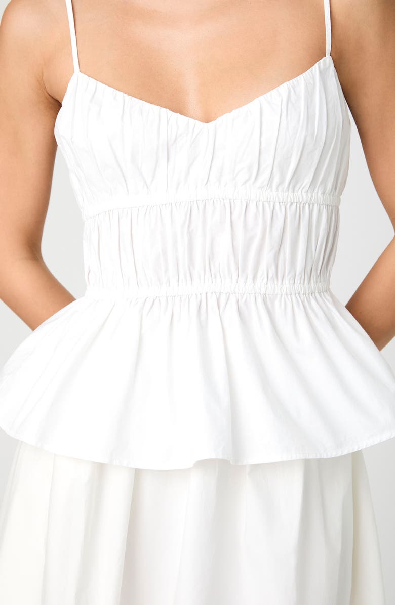 French Connection Cotton Peplum Camisole, Alternate, color, Summer White