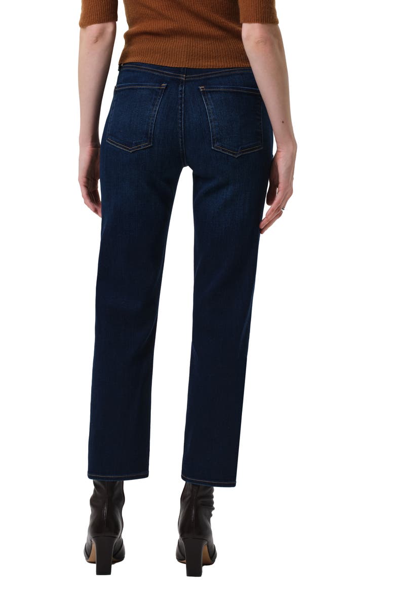 Caia High Waist Ankle Straight Leg Jeans, Alternate, color, DAKOTA MEDIUM INDIGO
