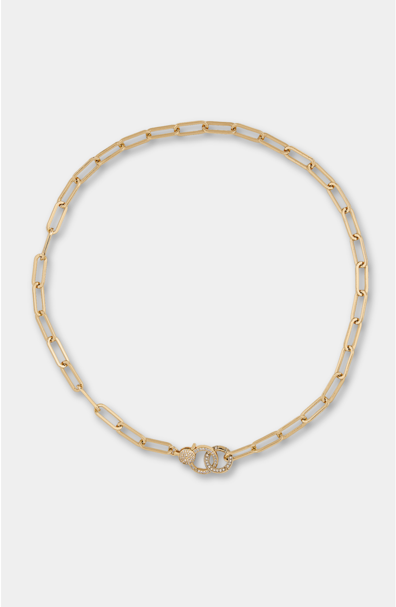 Stella & Dot Jane Pave Lariat Convertible Link Chain, Main, color, Gold