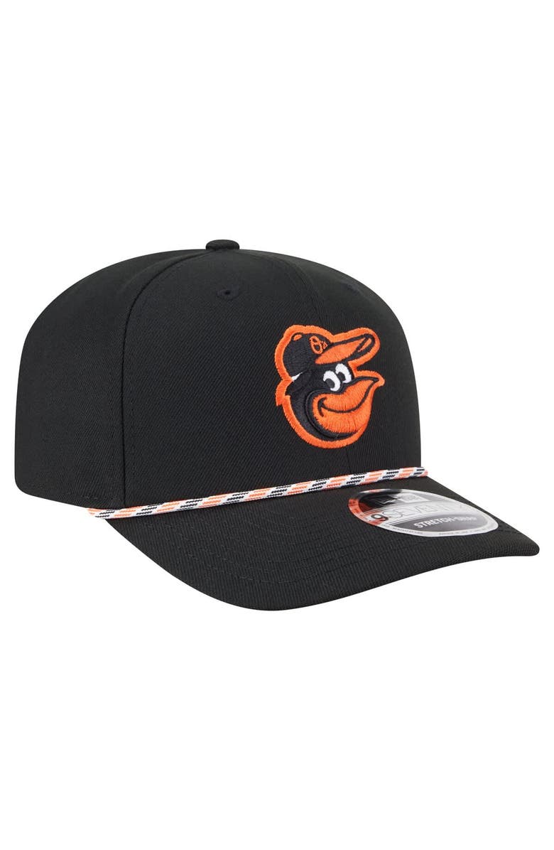 New Era Men's New Era Black Baltimore Orioles Multi-Rope 9SEVENTY Stretch-Snap Hat, Alternate, color, 