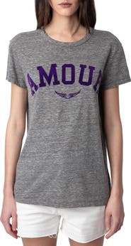 Zadig & Voltaire Flamme Amour Cotton Blend T-Shirt